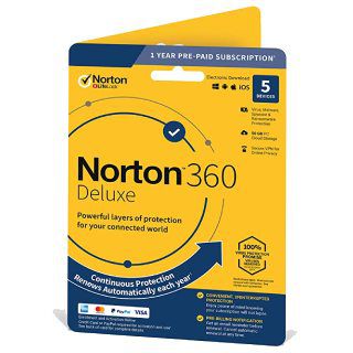 Norton 360 Deluxe for 5 Device Antivirus Worth Rs.3999 at Rs.1499