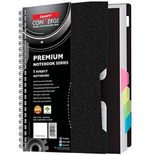 Luxor 5 Subject Single Ruled Notebook - A4, 70 GSM, 300 pages