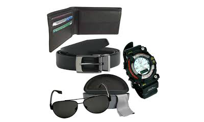Combo of Shock Watch Aviator Belt & Wallet