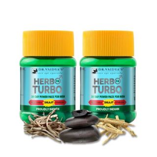 Dr. Vaidya's Herbo 24 Turbo (30 Capsules) Combo - Pack of 2 at Rs.500 (Use Code 'WELCOME200')