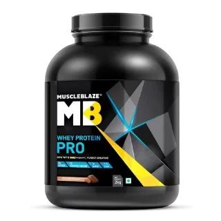25% off on MuscleBlaze Whey Protein Pro with Creapure, 4.4 lb Chocolate
