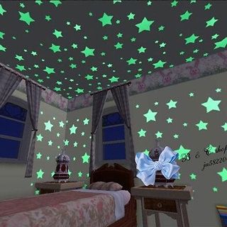 Night Glowing Radium Pvc Magic Stars For Room Ceiling 1 Set