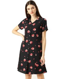 40% off on her by invictus Floral Print A-Line Dress